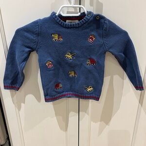 Ministry of rascals construction theme  Kids knit Sweater 3t